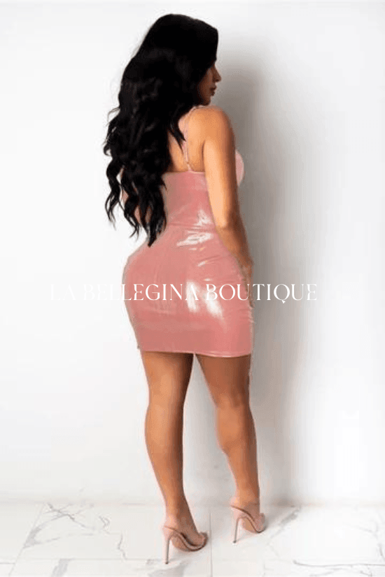 NIA lurex V neck drwastring cami dress - La Belle Gina Boutique