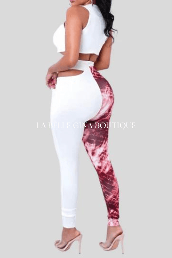 NIA set with matching high waist skinny pants - La Belle Gina Boutique