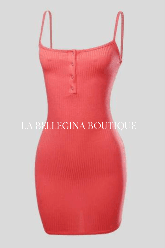 Rosie Button Front body on mini dress. - La Belle Gina Boutique