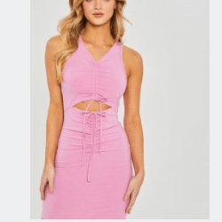 Rosy Sleeveless cut out mini dress. - La Belle Gina Boutique