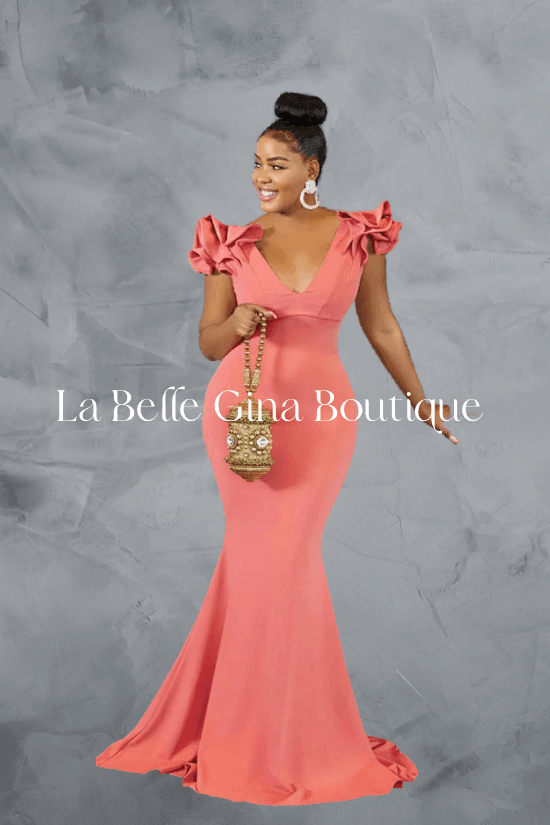 Sali V neck sleeveless dress Green - La Belle Gina Boutique