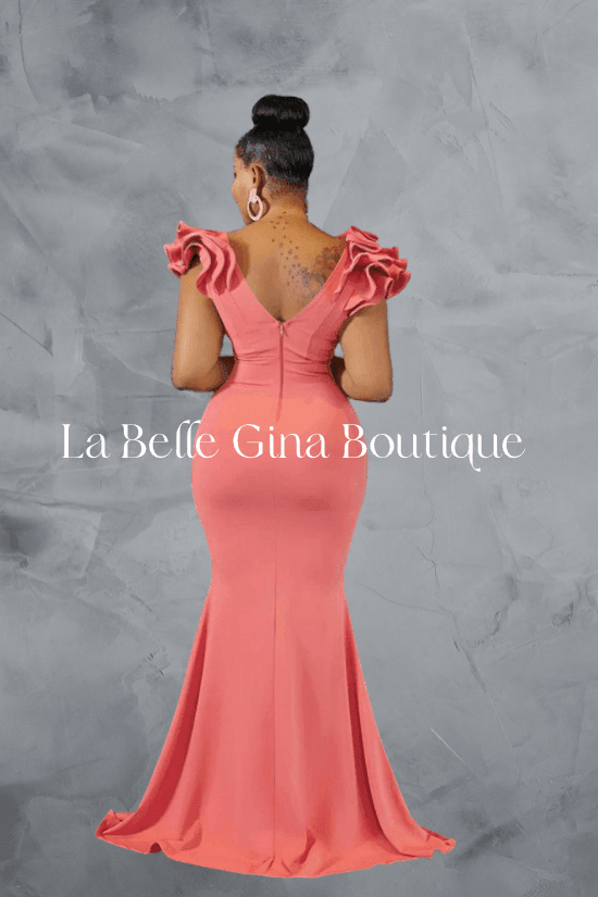 Sali V neck sleeveless dress Green - La Belle Gina Boutique