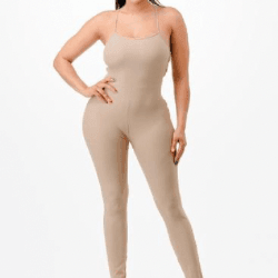 Salina Open Back Lace Up Jumpsuit - La Belle Gina Boutique