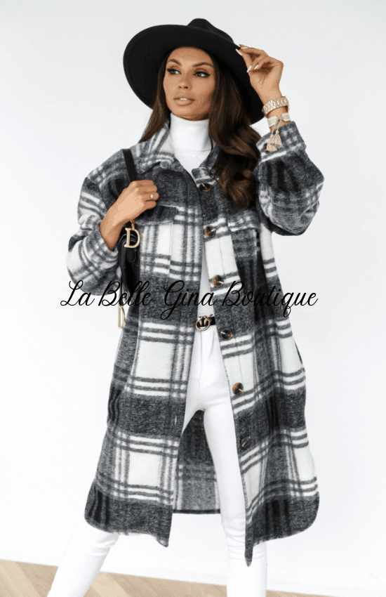 Sara collar long sleeves mini jacket - La Belle Gina Boutique