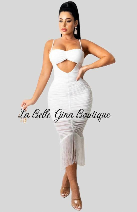 Sara mid-skirt dress - La Belle Gina Boutique