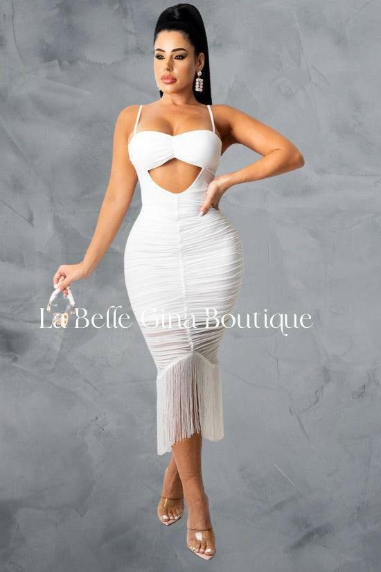 Sara mid-skirt dress - La Belle Gina Boutique