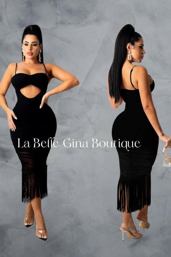 Sara mid-skirt dress - La Belle Gina Boutique