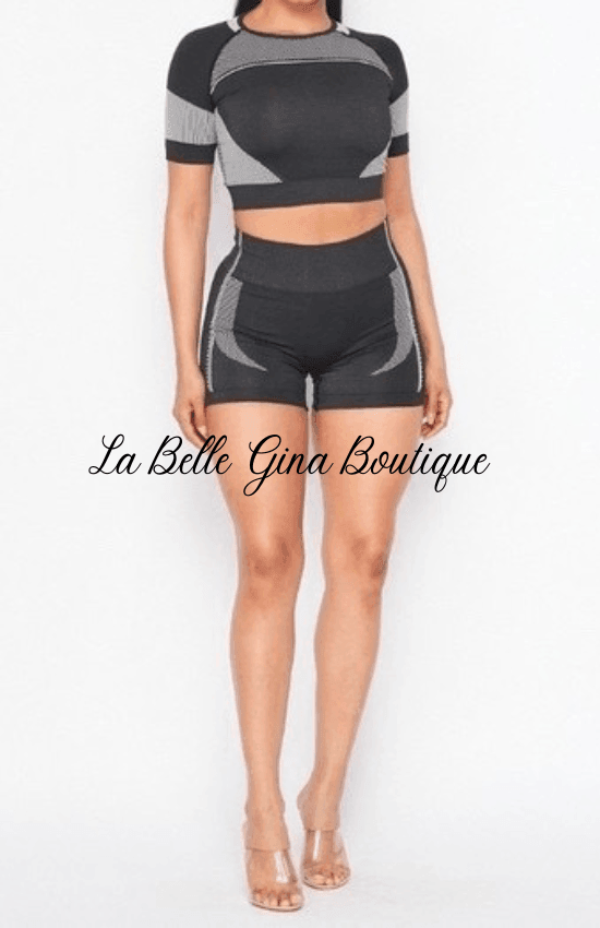 Sasha sporty shorts set - La Belle Gina Boutique