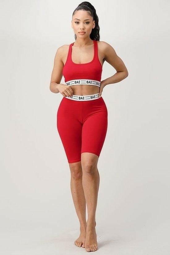 Sofia bae racer back bra top set - La Belle Gina Boutique